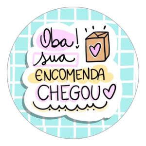 50 Etiquetas Redondo 3x3cm Adesivo Frases Prontas Promoção
