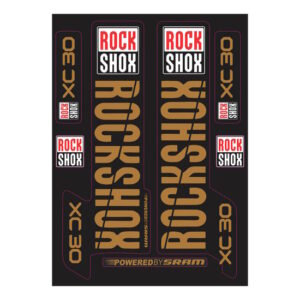 Adesivos Para Suspensão Bike Rock Xc 30 Dourado Shox