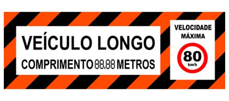 Faixa Refletiva Veículo Longo Placa Adesiva Comprimento Velocidade