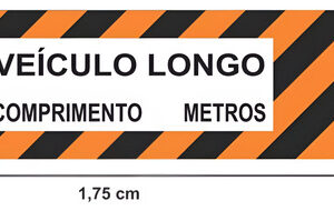 Faixa Veículo Longo - Adesivo Refletivo 1.75x80cm