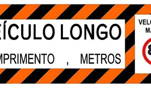 Adesivo Refletiva Veículo Longo Com Velocidade 200x70cm