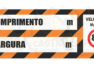 1 Faixa Refletiva Para Caminhão Veículo Longo Placa 285x80cm