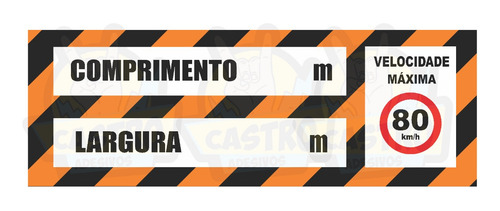 1 Faixa Refletiva Para Caminhão Veículo Longo Placa 285x80cm