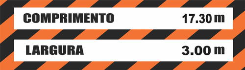 Faixa Refletiva Para Caminhão Veículo Longo Placa 280x50cm
