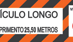 Faixa Refletiva Caminhão Veículo Longo Placa Traseira 240x70