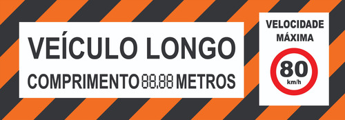 15 Faixa Refletiva Veículo Longo 230x80 Modelo 80km