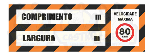 Adesivo Refletivo Prancha Bipartida 275x85cm Veiculo Longo