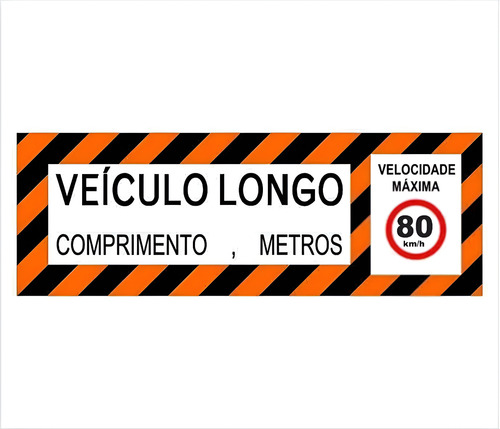 Faixa Refletiva Veículo Longo Para Caminhão 250x80cm