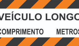 Faixa Refletiva Veículo Longo 0,80 X 2,30 Metros - 3 Unidade