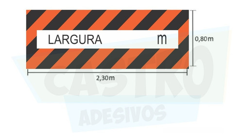 Faixas Refletivas Caminhão Largura Excedente Traseira